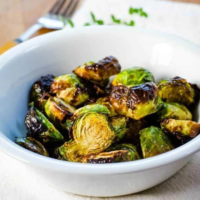Air-Fried Brussels Sprouts with Balsamic