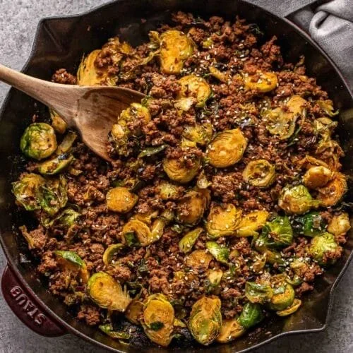 Beef and Brussels Sprouts Skillet