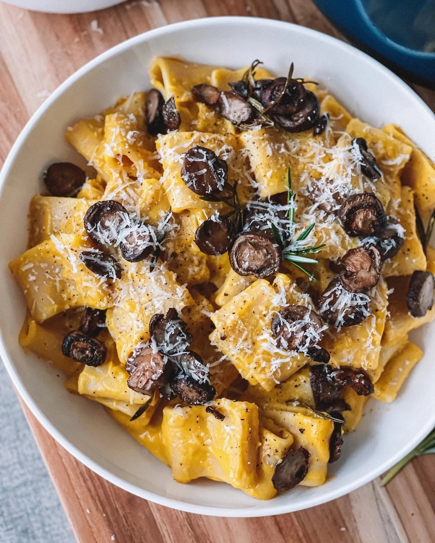 Butternut Squash Pasta with Mushrooms
