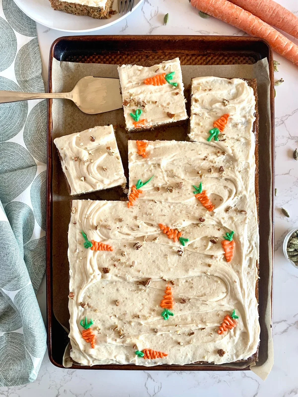 Cardamom Carrot Sheet Cake Frosting