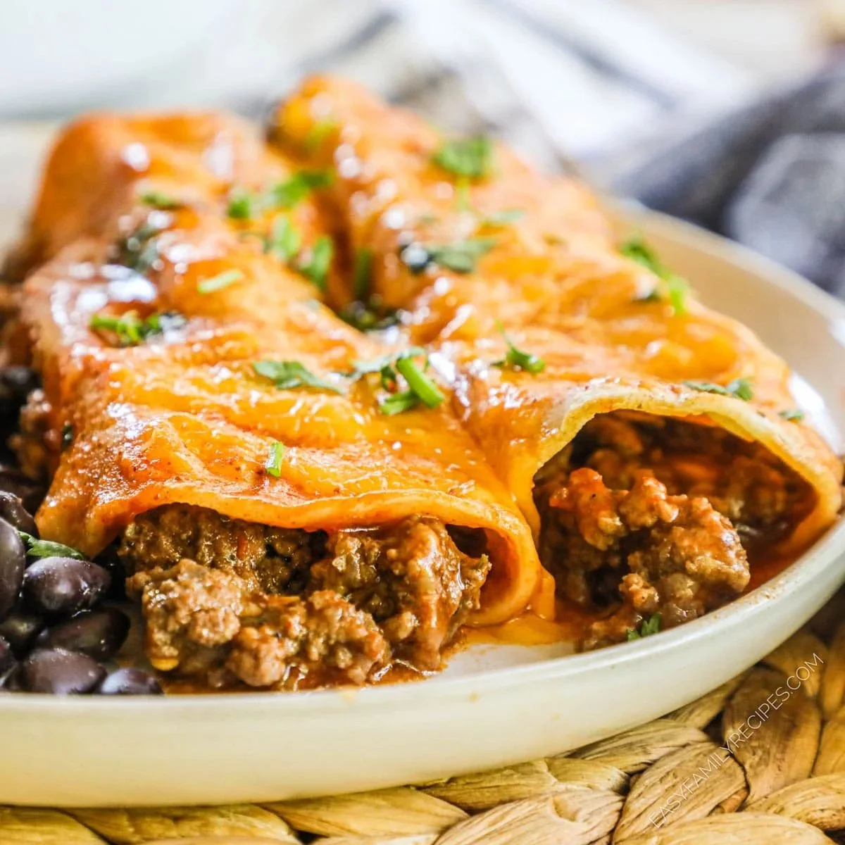 Cheesy Beef Enchiladas