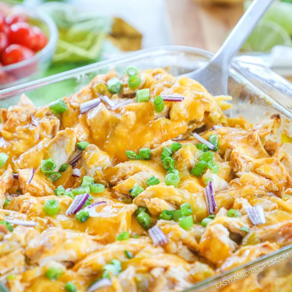 Cheesy Chicken Enchilada Casserole