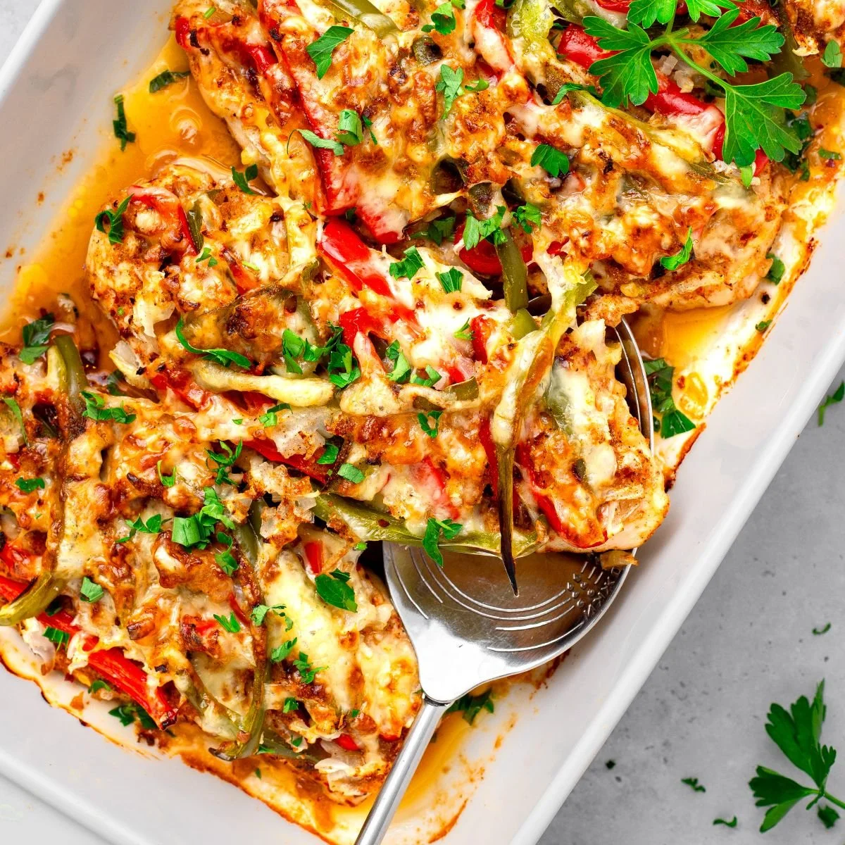 Cheesy Fajita Chicken Casserole