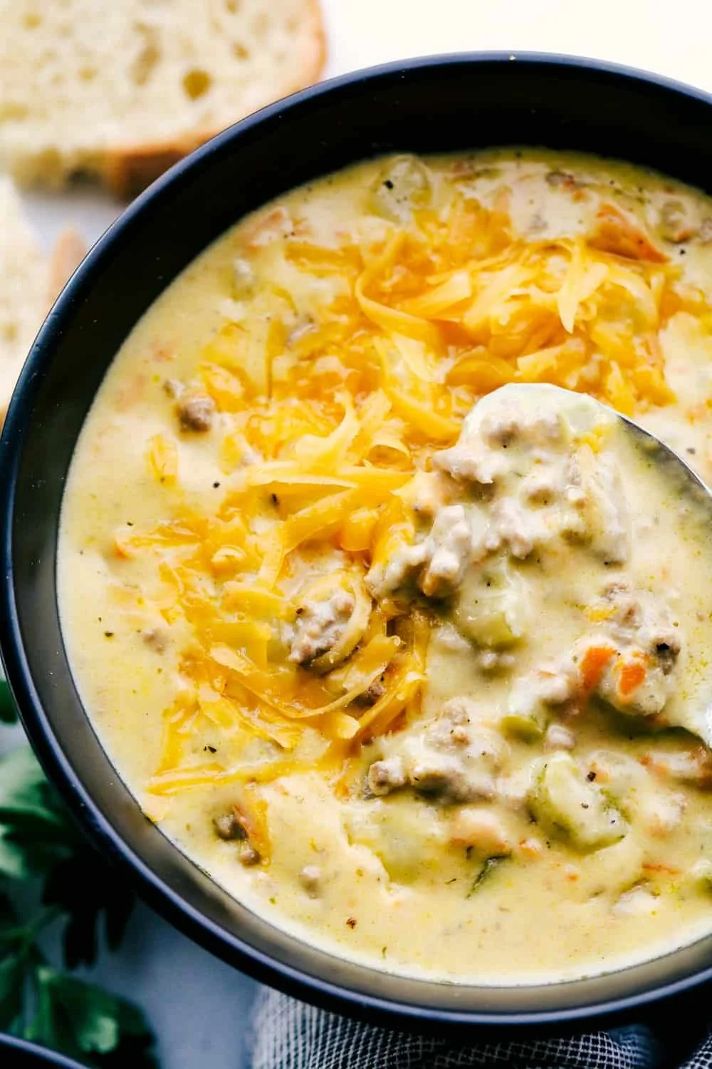 Cheesy Hamburger Soup