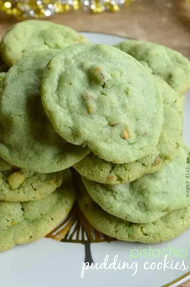 Chewy Pistachio Pudding Cookies