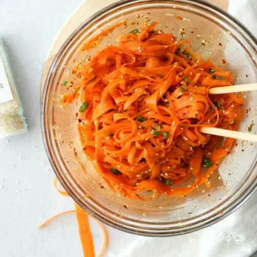Colorful Ribboned Carrot Salad Goes Viral
