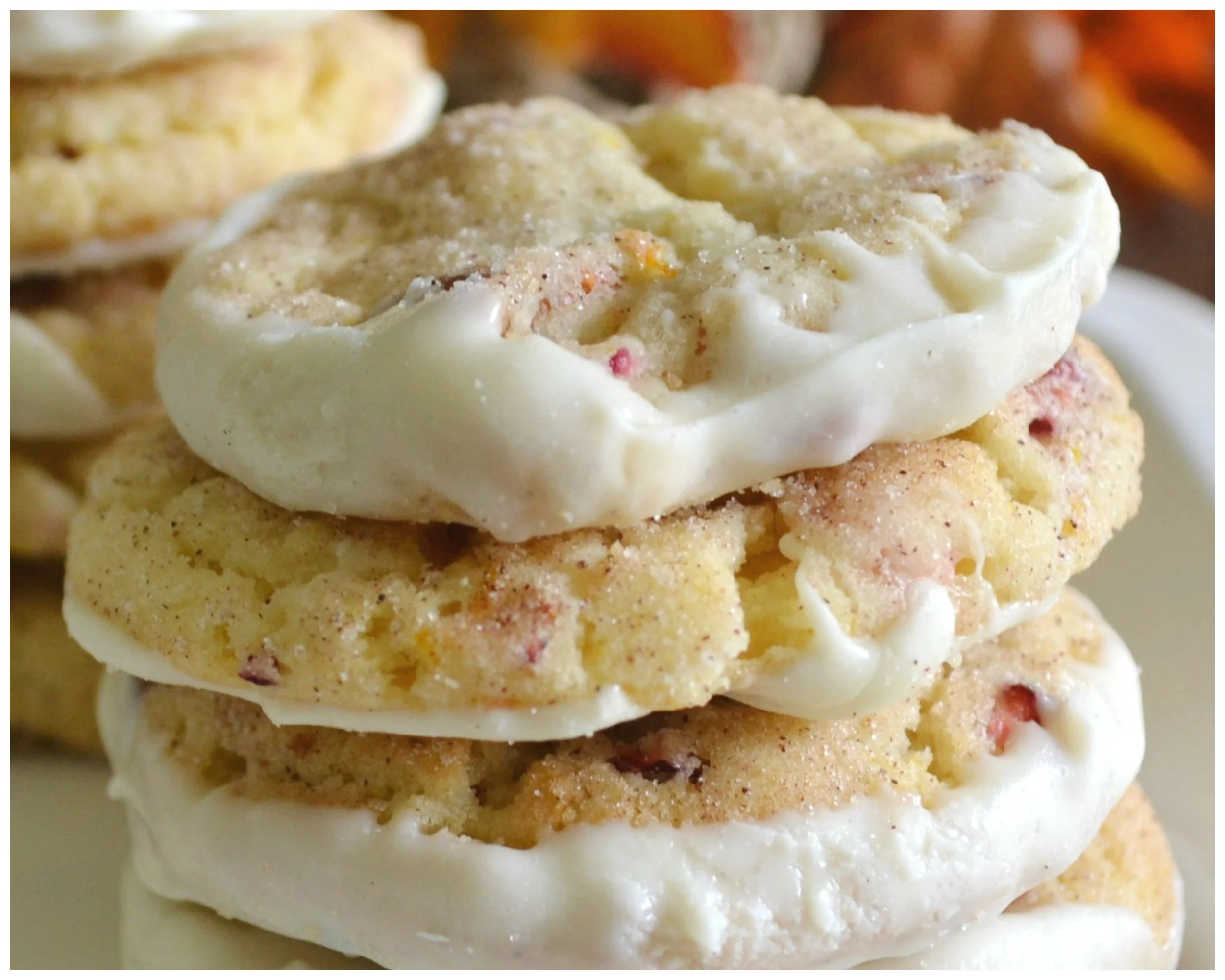 Cranberry Orange Pecan Snickerdoodle Cookies