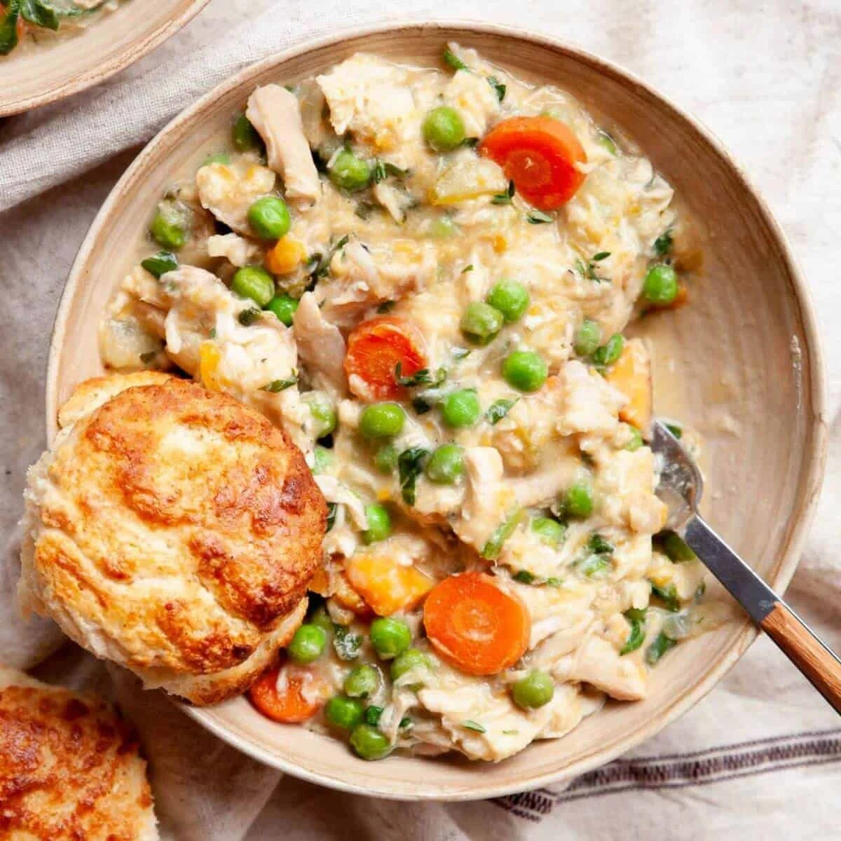 Creamy Crustless Chicken Pot Pie