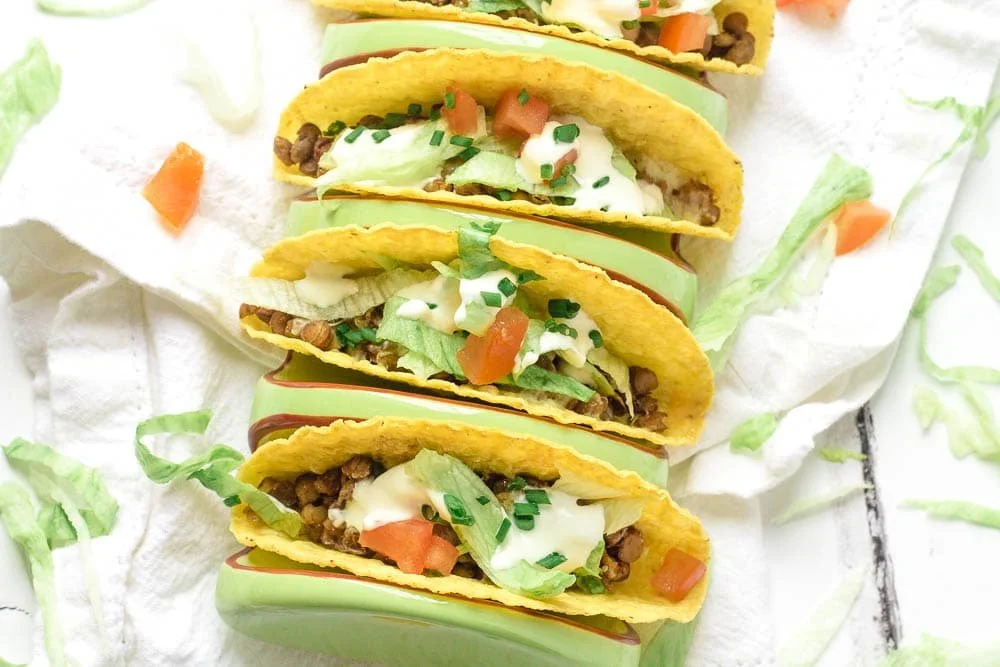Crispy Air-Fried Lentil Tacos