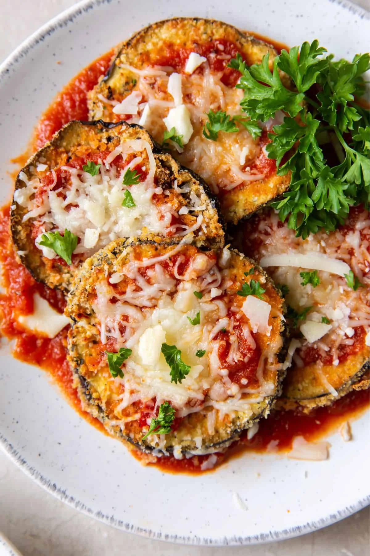 Crispy Air Fryer Eggplant Parmesan