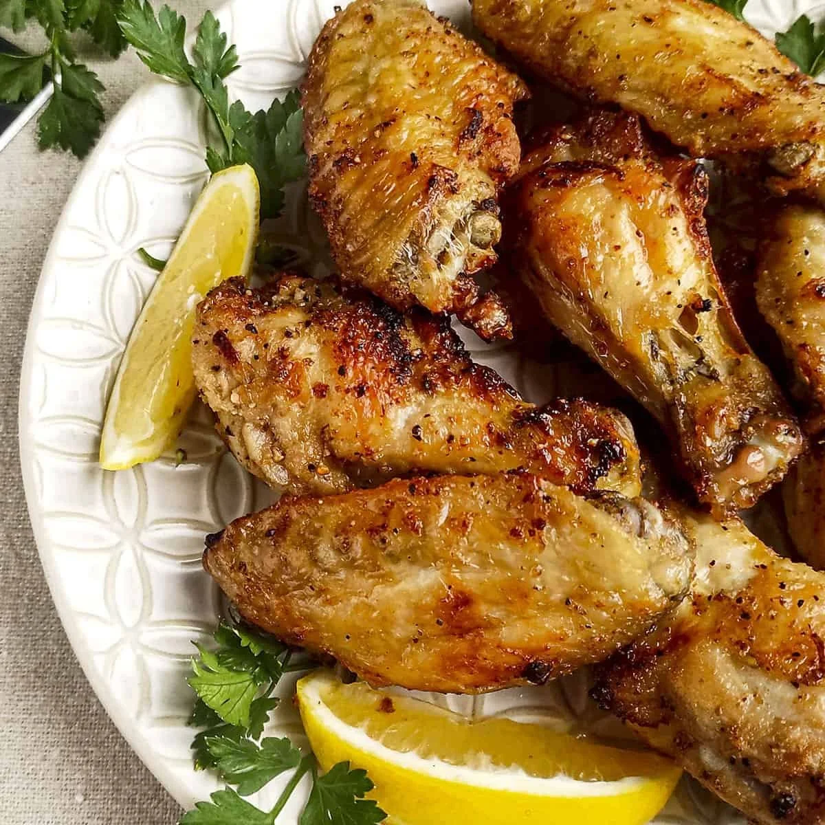 Crispy Lemon Pepper Air Fryer Wings