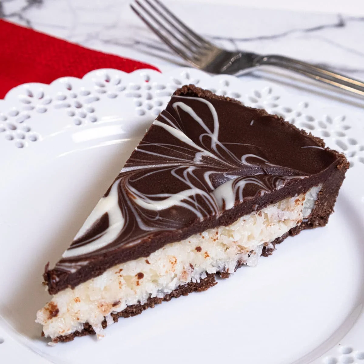 Decadent Chocolate Coconut Tart