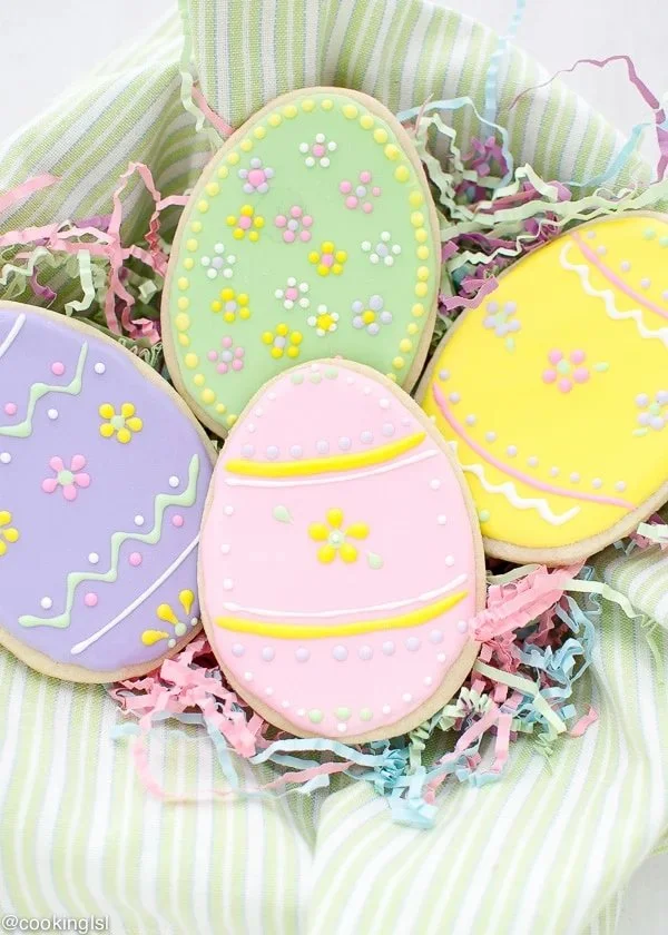 Easter Egg Cookies with Royal Icing