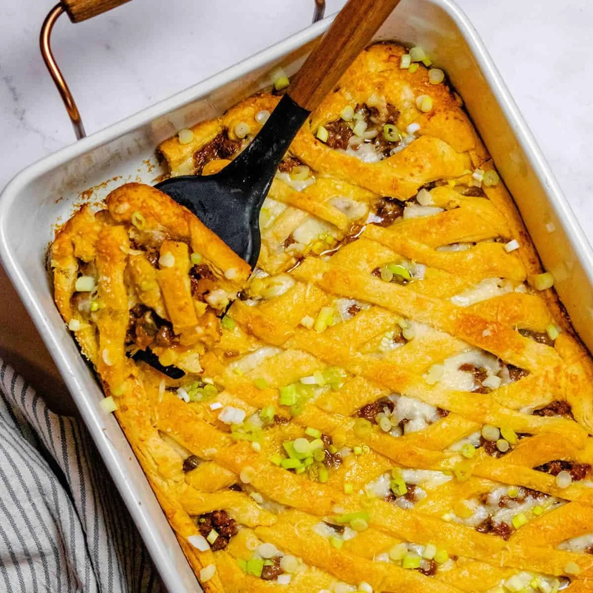 Easy Sloppy Joe Crescent Casserole