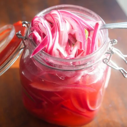 Fiery Pickled Red Onions