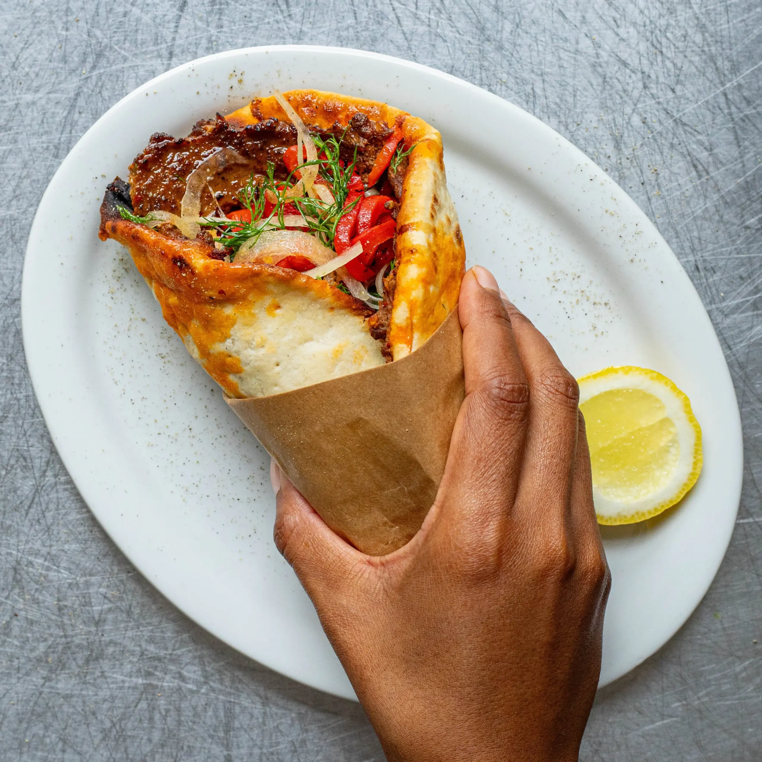 Flatbread Smash with Merguez Beef