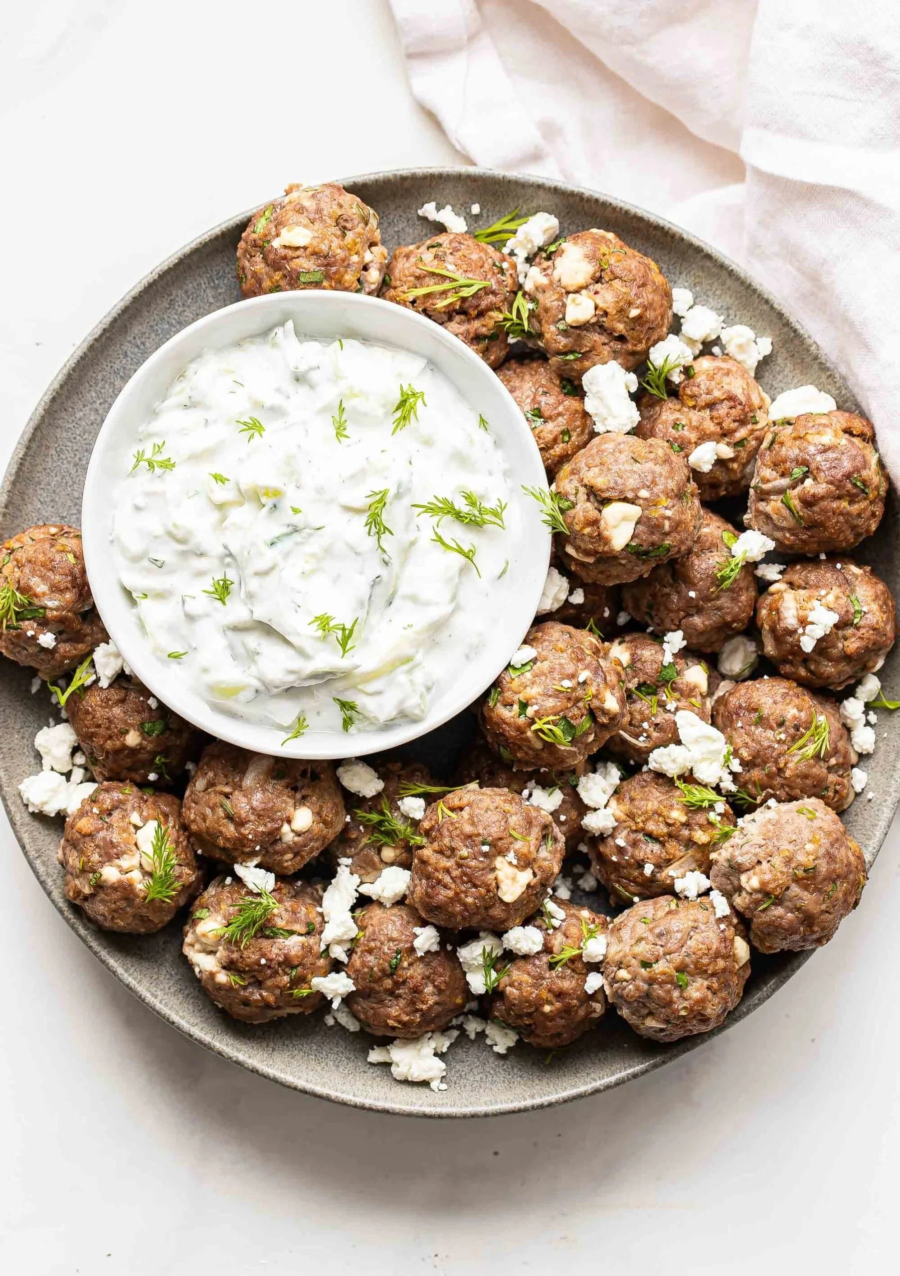 Greek Meatballs and Tzatziki