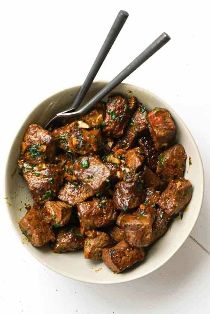 Herb-Infused Garlic Steak Bites