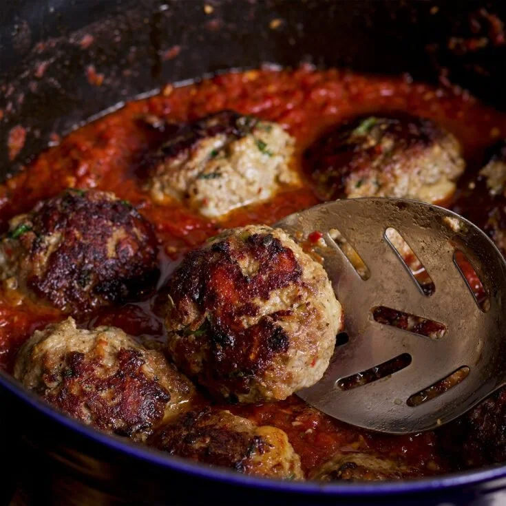 Homemade Italian Meatballs with Marinara