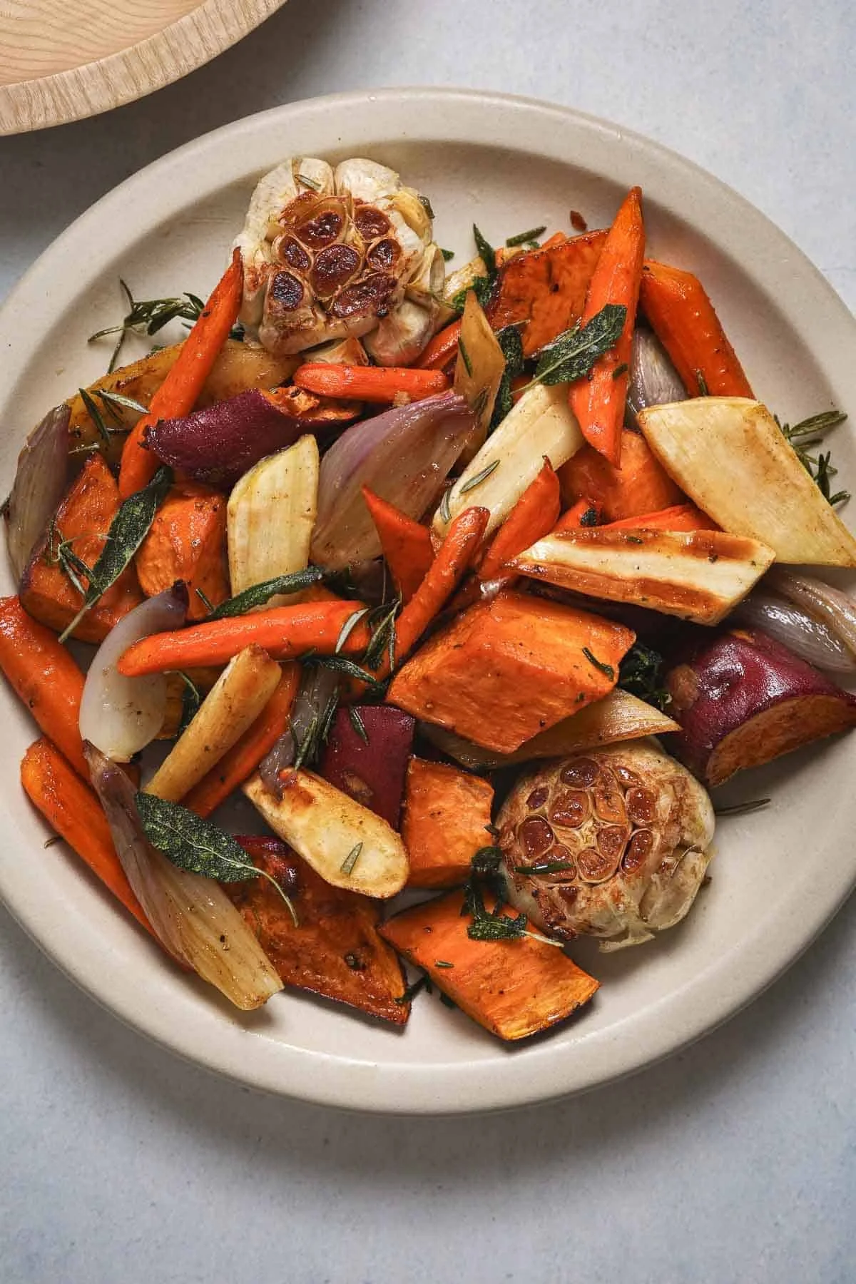 Maple Cumin Roasted Root Vegetables