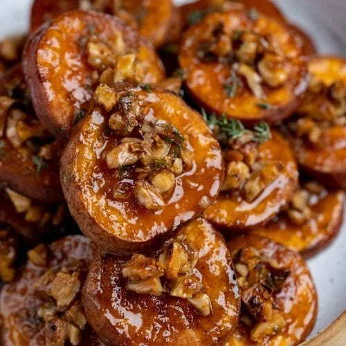 Maple Walnut Roasted Sweet Potatoes