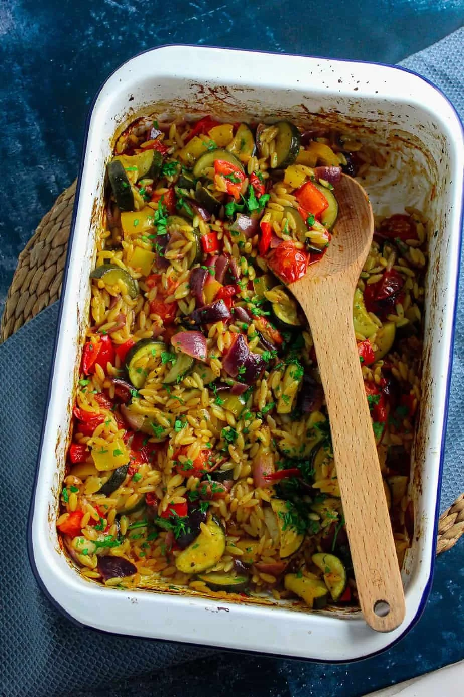 Mediterranean Roasted Vegetables Orzo