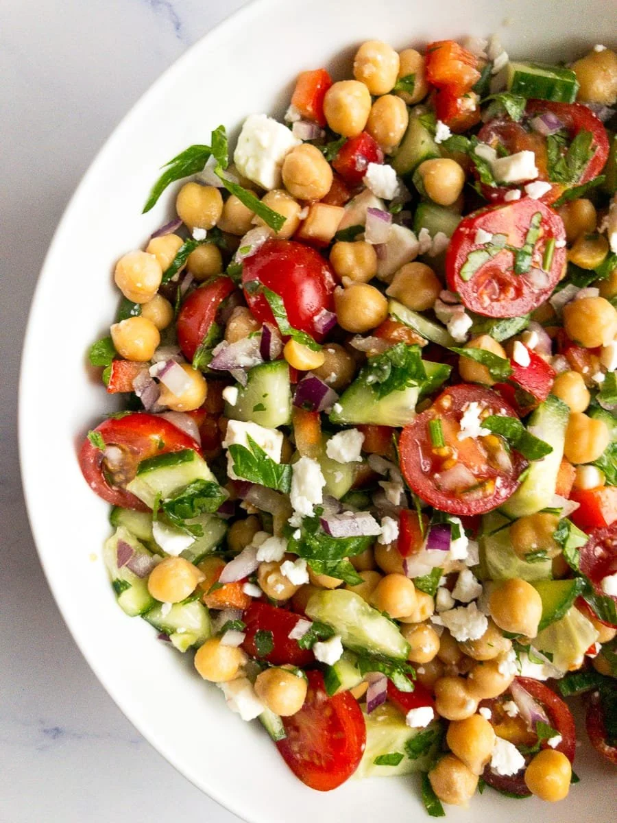 Mediterranean Style Chickpea Salad