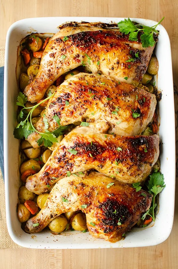 Oven Baked Chicken Leg Quarters