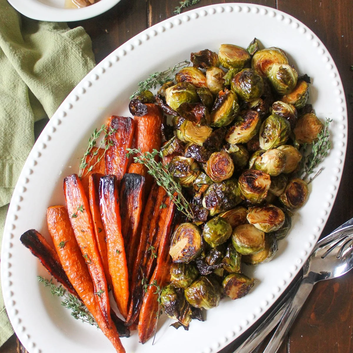 Oven-Roasted Carrots and Brussels Sprouts