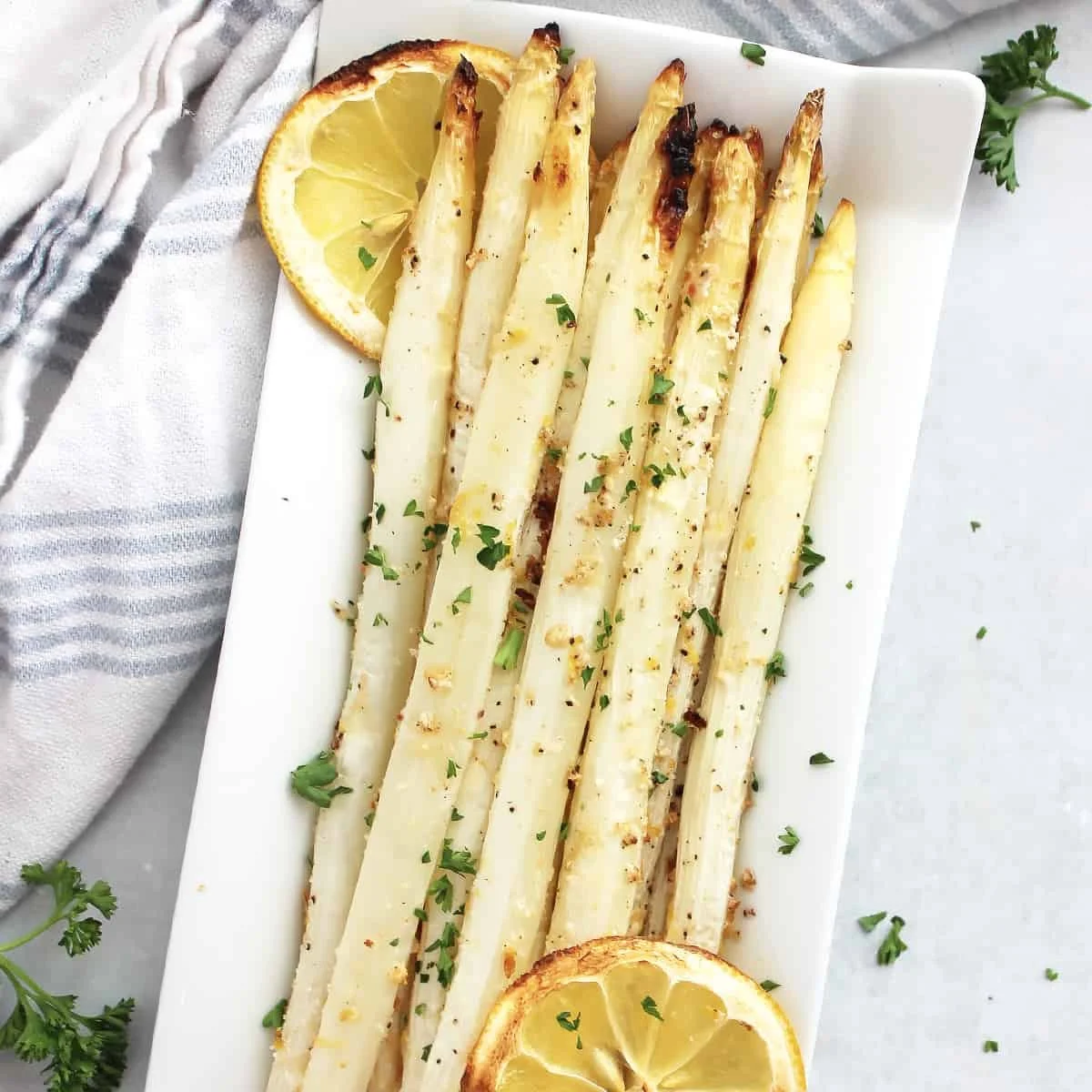Oven-Roasted White Asparagus