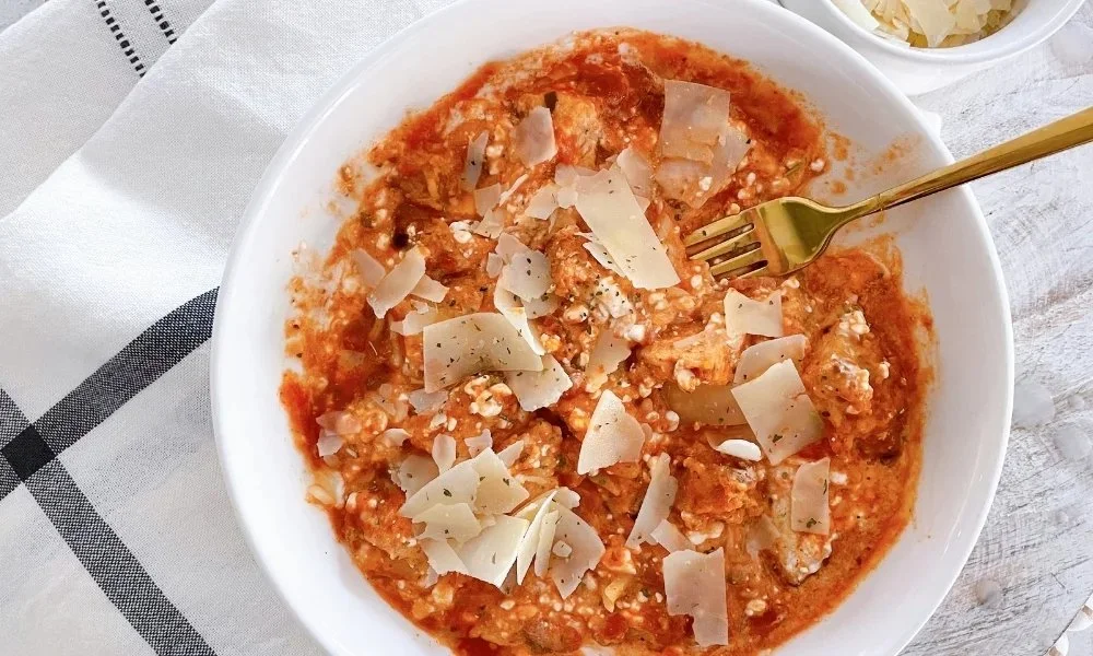 Parmesan Chicken with Cottage Cheese