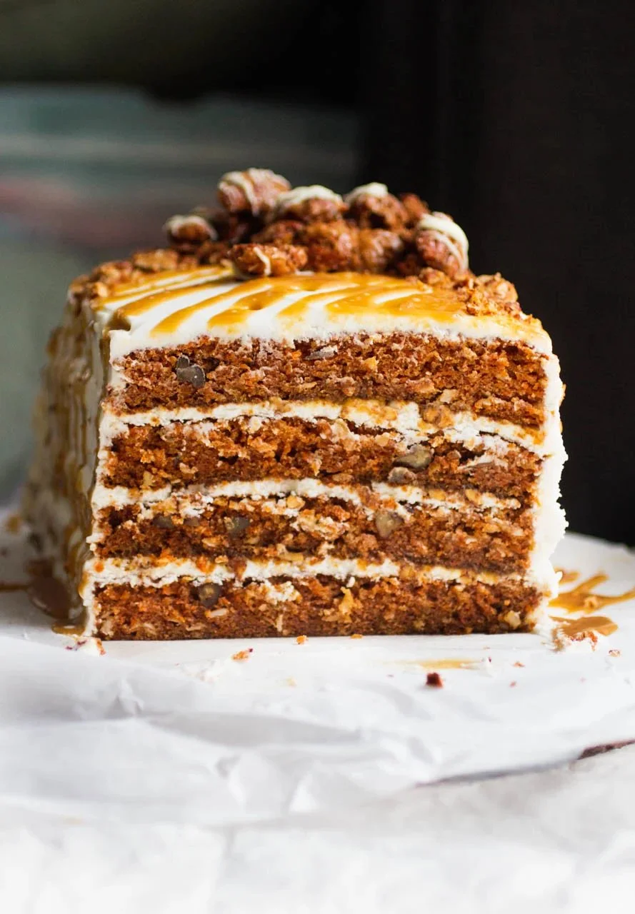 Pecan-Topped Carrot Cake