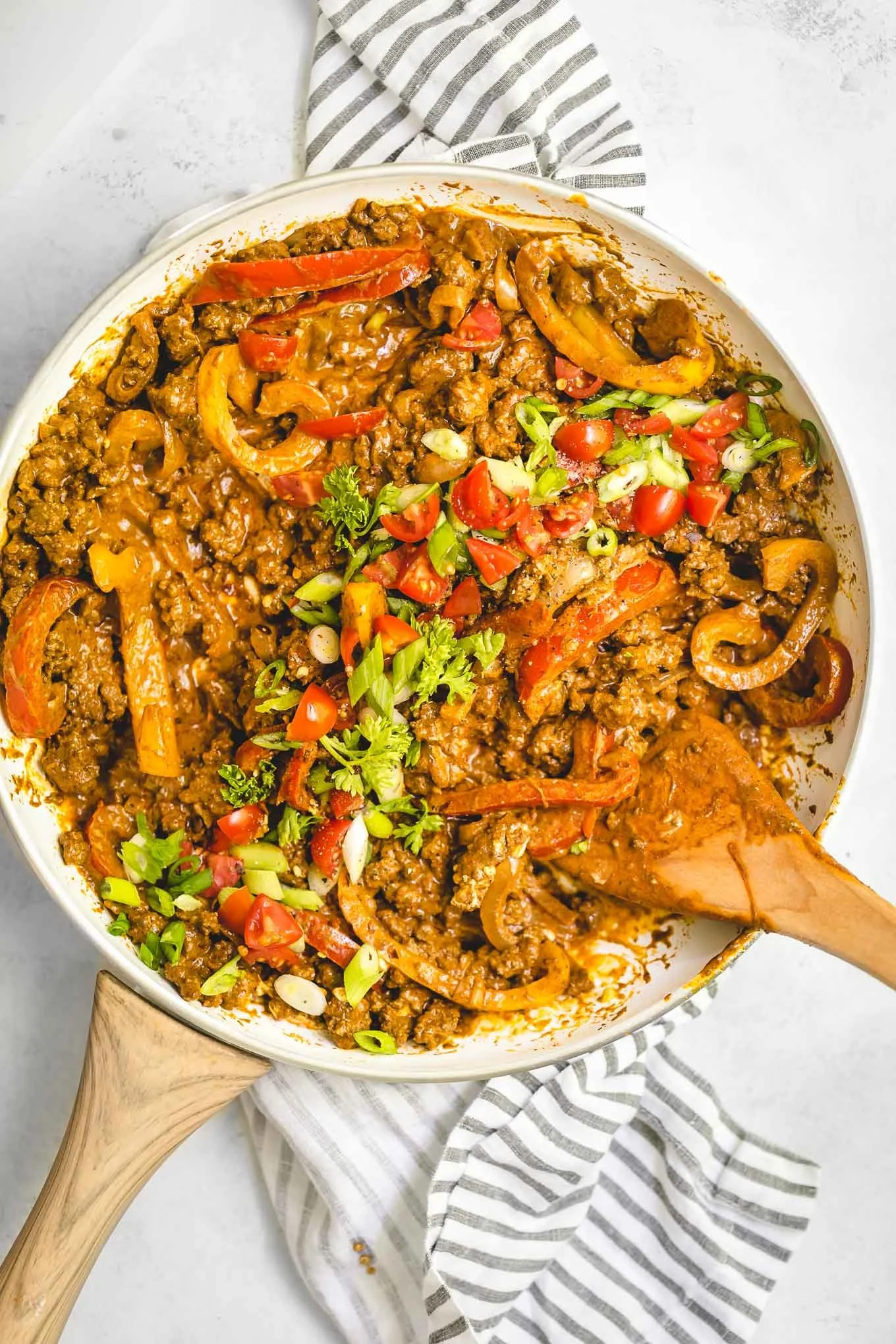 Savory Cheesy Beef Taco Skillet