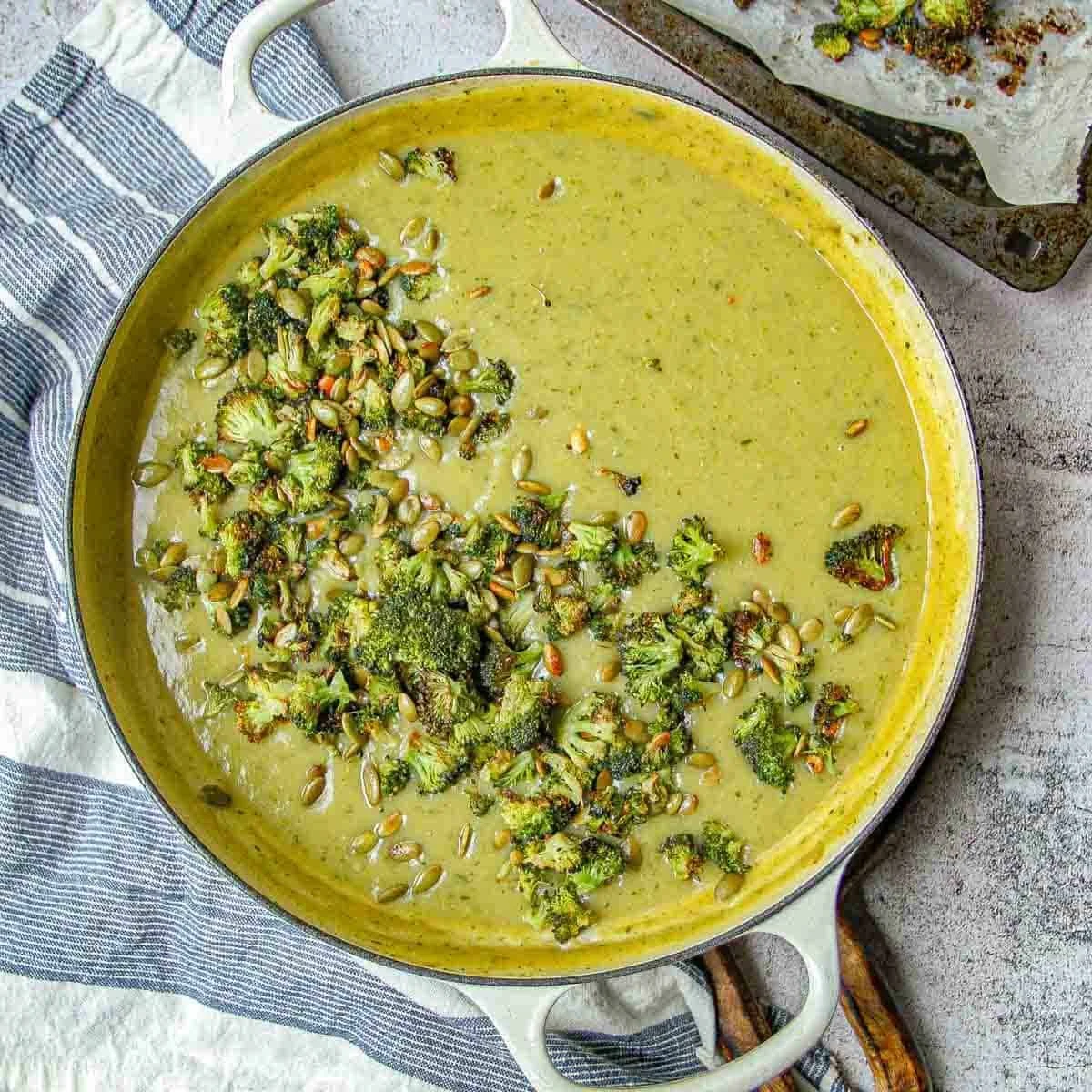 Silky Roasted Broccoli Soup