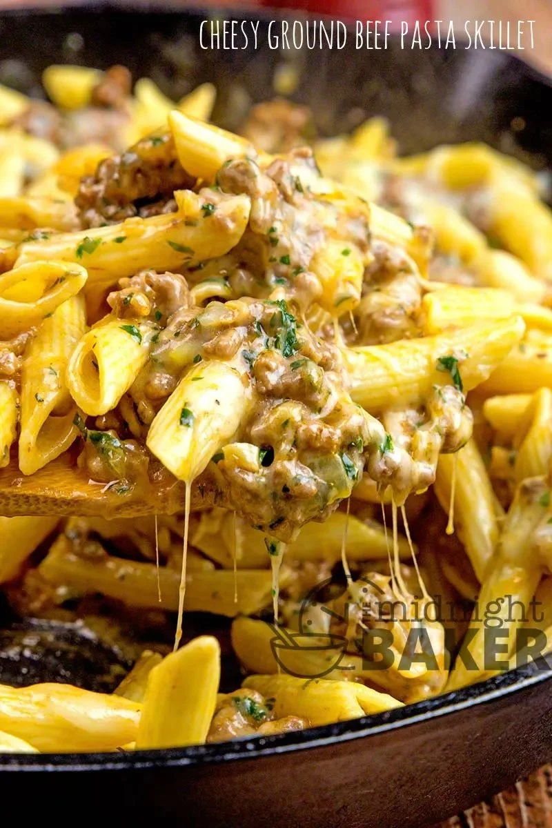 Skillet Pasta with Cheesy Ground Beef
