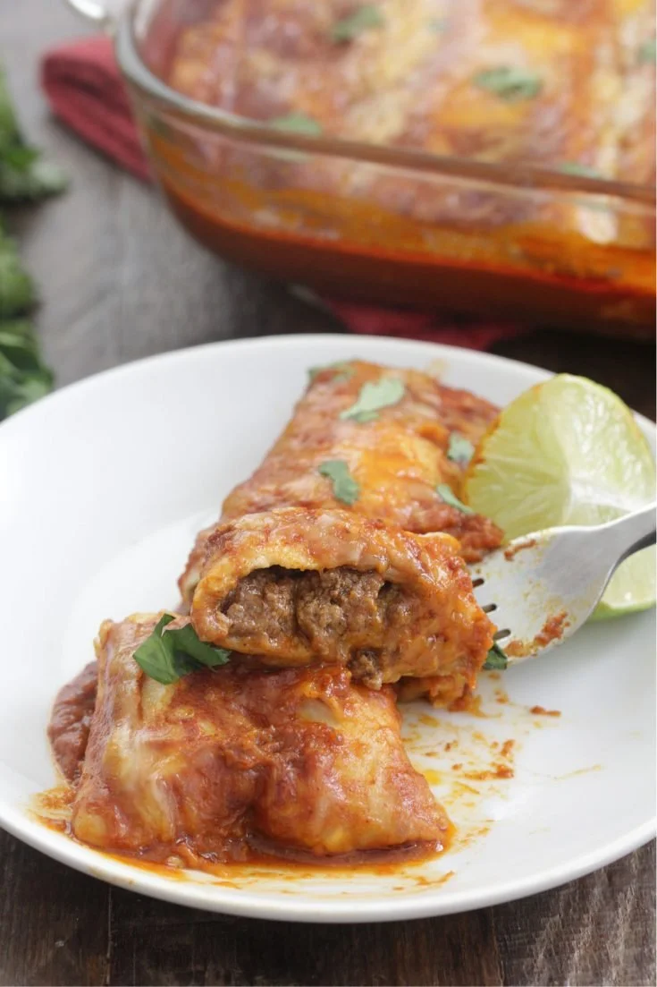 Spicy Beef Enchiladas Supreme