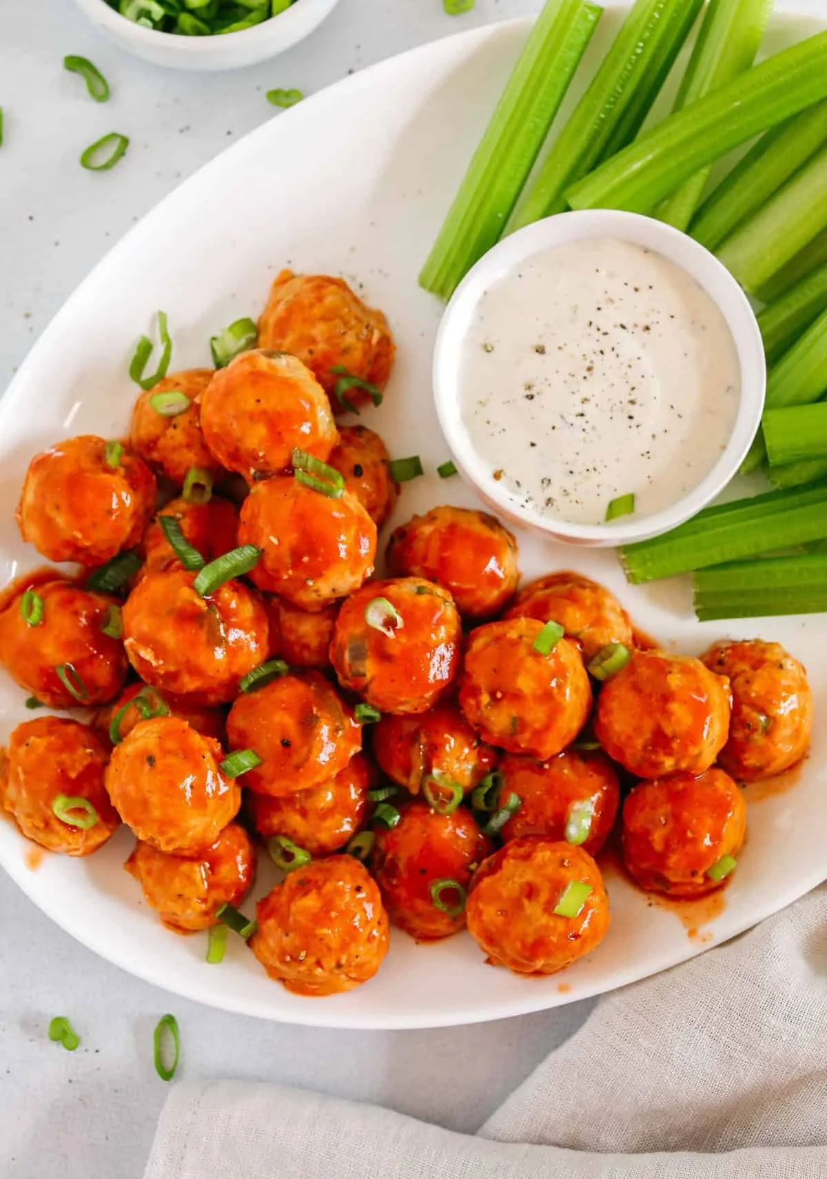 Spicy Buffalo Chicken Meatballs